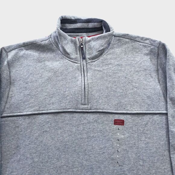 Arrow Fleece Pullover Sweater Mens Large Gray Gorpcore Minimalist Spring Casual - Picture 3 of 8